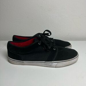 Airwalk Mens Black Suede Low Top Lace Up Skate Sneakers Shoes 140412 Size 13